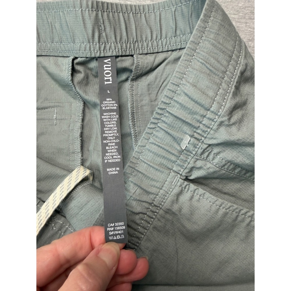 Vuori Ripstop Pant Women Large Sage Green Stretch Cotton Jogger VW401 - Picture 6 of 9